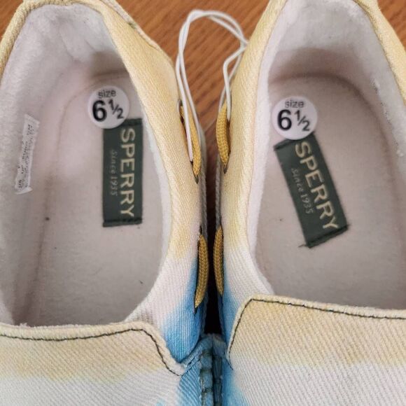 Sperry Women's Tie-Dye Moc-sider Size 6.5 Tie-Dye Canvas Slip-on Shoes - Picture 4 of 9